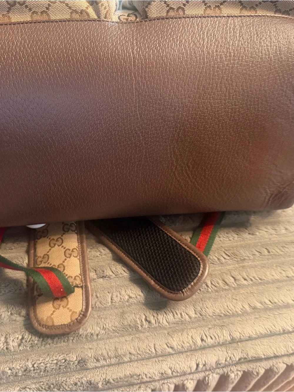 Original GG Diaper Bag. Beige/Brown GG Canvas